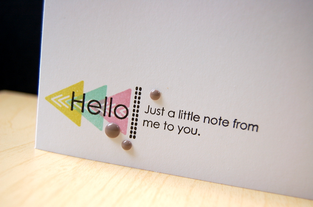 Cardstock: white<br />
Stamps: Tiny Triangles, Side-by-Side Sentiments<br />
Ink: limeade ice,...