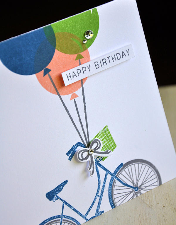 Stamps: Pedal Pusher &amp; Birthday Style<br />
Ink: Enchanted Evening, New Leaf, Melon Berry...