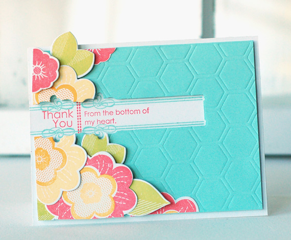 Stamps:  Boutique Borders: Baby, Side by Side Sentiments, Ruby Rose<br />
Ink:  Aqua Mist,...