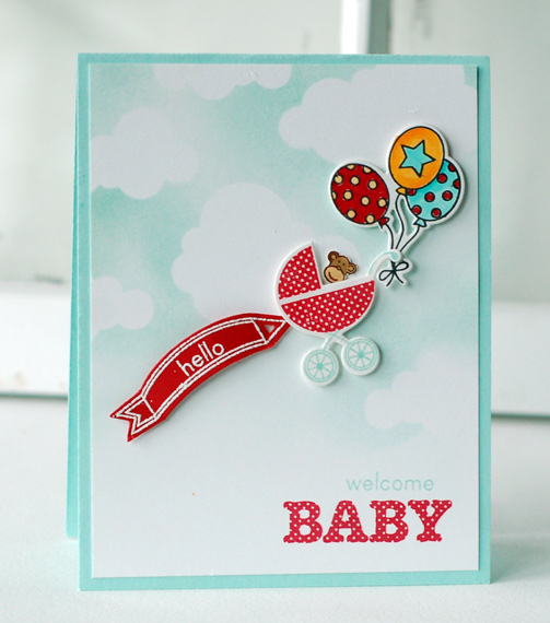 Stamps:  Polka Dot Parade #4, Fly Away, Tremendous Treats: Birthday, Tiny Treats: Birthday<br />...