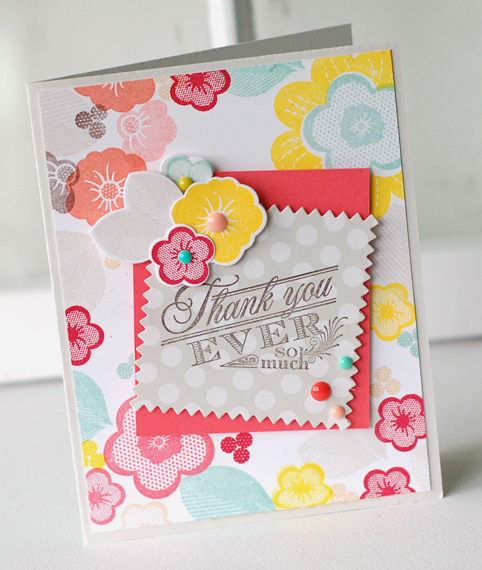 Stamps:  Ruby Rose<br />
Ink:  Smokey Shadow, Pure Poppy, Aqua Mist, Soft STone, Berry Sorbet,...