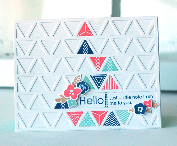 Stamps: Tiny Triangles, Side by Side Sentiments, Mini Blooms<br />
Ink:  Enchanted Evening,...