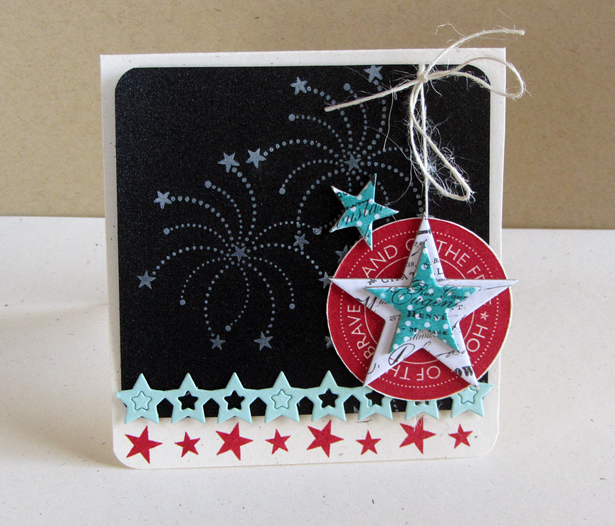 STAMPS: Red, White &amp; Blue <br />
INK: Fresh Snow, Hawaiian Shores, Pure Poppy<br />
PAPER:...