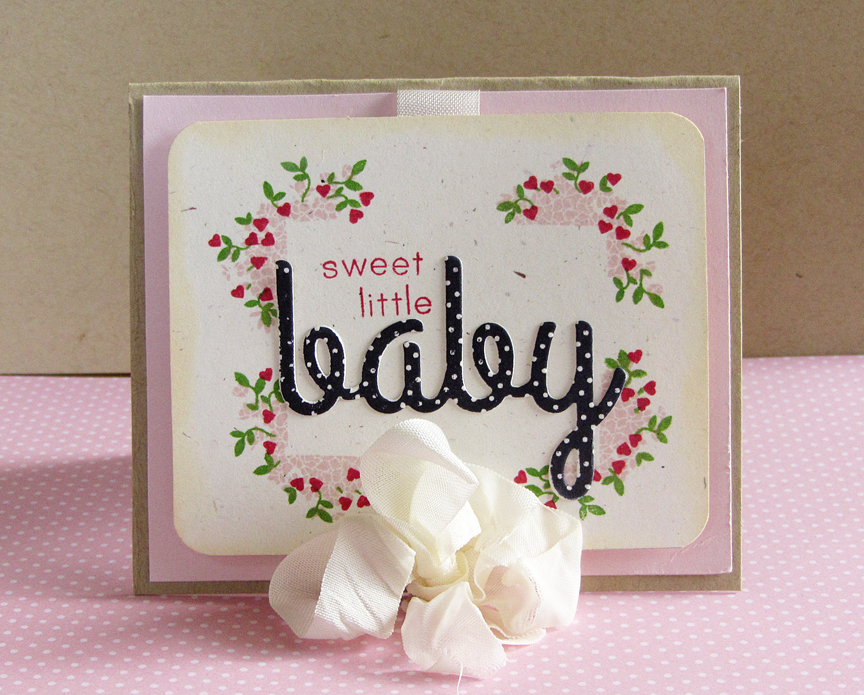 STAMPS: Wonderful Words: Baby, Pedal Pushers<br />
INK: Sweet Blush, Pure Poppy, Vintage Cream,...