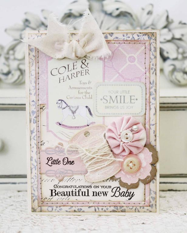 Papertrey Ink Supplies Used:<br />
Stamps:<br />
Boutique Borders - Baby, Hanging by a Thread,...