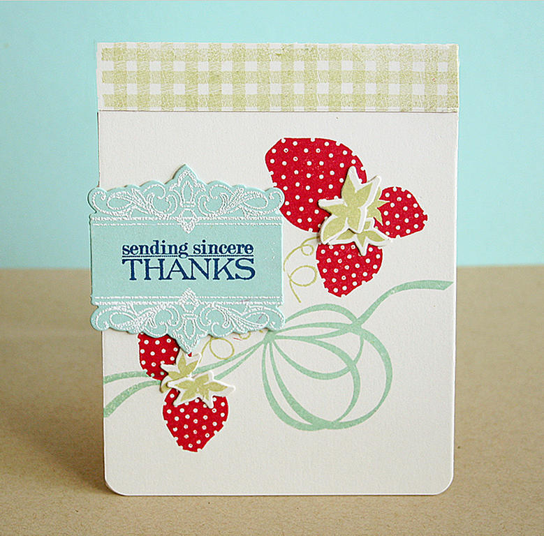 STAMPS: Boutique Borders: Thanks, Strawberry Patch, Ribbons &amp; Bows, Background Basics:...