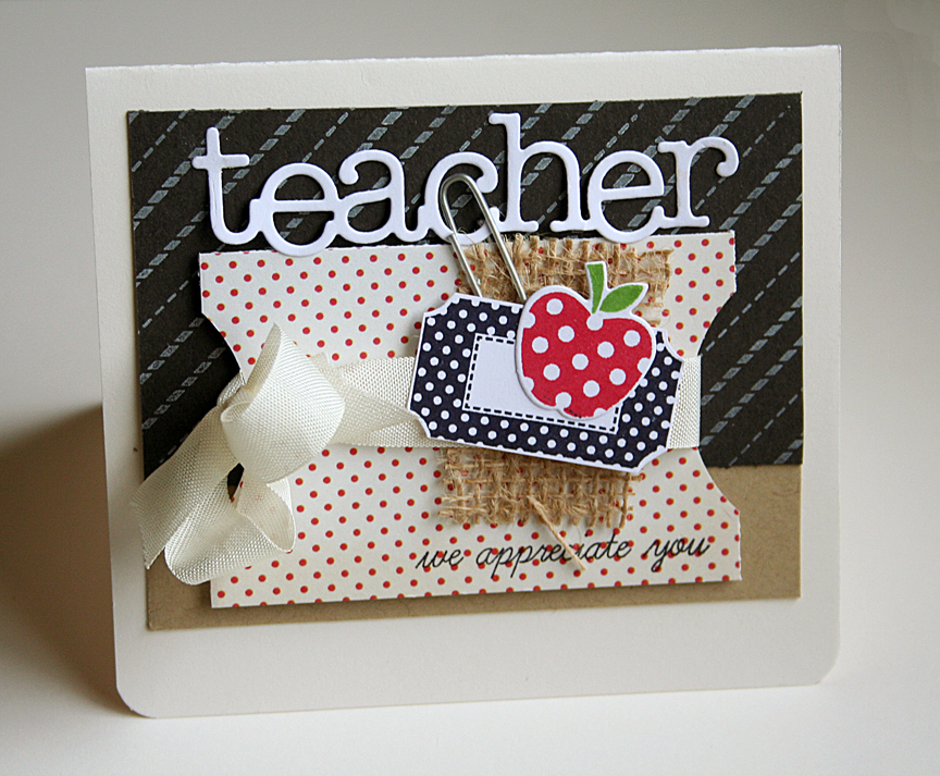 STAMPS: Teacher Tickets, Wonderful Words: Teacher<br />
INK: Pure Poppy, True Black, New Leaf,...