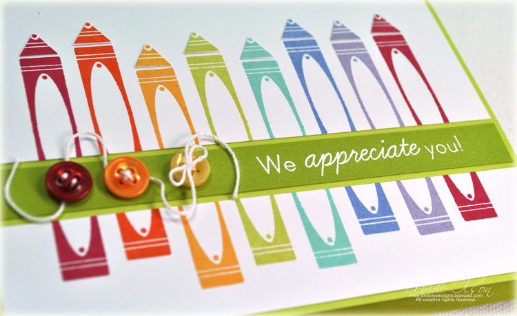 Stamps: Back to School<br />
Cardstock: Stampers Select White, Limeade Ice, Simply...