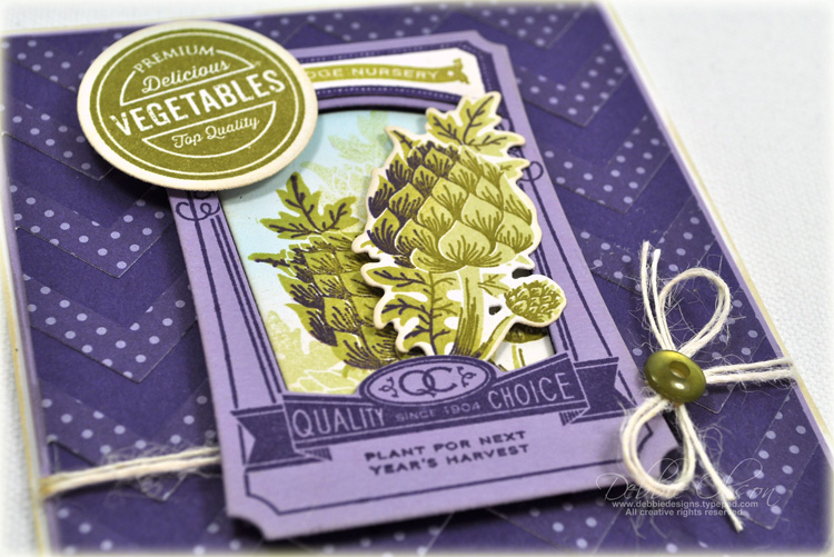 Stamps: Vegetable Garden, Garden Variety 2<br />
Cardstock: Rustic White, Royal Velvet, Winter...