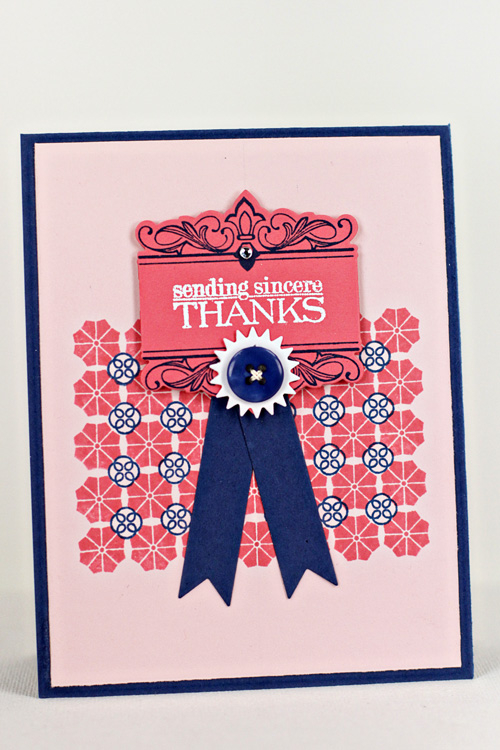 Stamps: Boutique Borders: Thanks, Round Repeats<br />
Cardstock: Berry Sorbet, Soft Blush,...