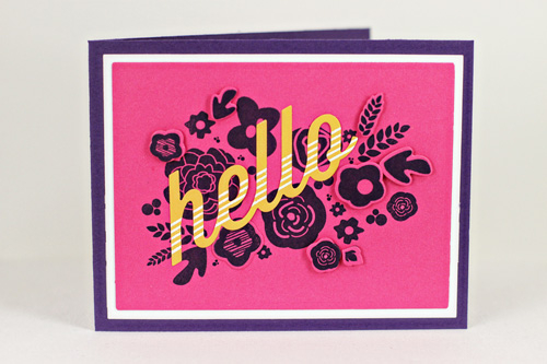 Stamps: Bigger Blooms, Mini Blooms, BB: Retro<br />
Cardstock: Summer Sunrise, Raspberry Fizz,...