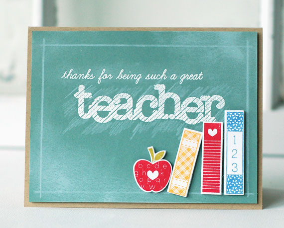 Stamps:  Wonderful Words: Teacher, Back to School<br />
ink:  pure poppy, summer sunrise,...