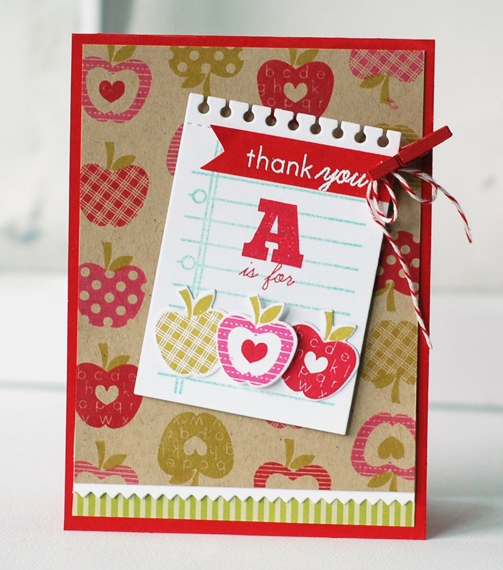 Stamps:  Back to School, School Time<br />
ink:  pure poppy, raspberry fizz, simply chartreuse,...