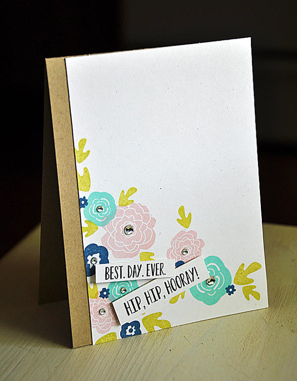 Stamps: Bigger Blooms &amp; Mini Blooms<br />
Ink: Sweet Blush, Hawaiian Shores, Enchanted...