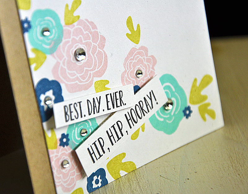 Stamps: Bigger Blooms &amp; Mini Blooms<br />
Ink: Sweet Blush, Hawaiian Shores, Enchanted...