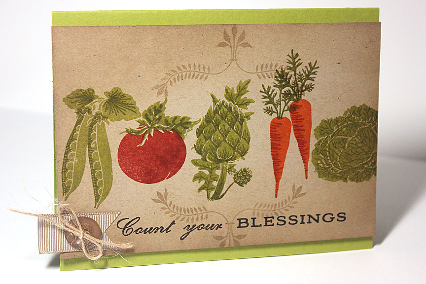 size: 5 1/2&quot; x 4 1/4&quot;<br />
<br />
stamps: Vegetable Garden, First Fruits<br />
<br...