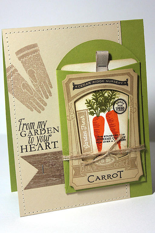 size: 4 1/4&quot; x 5 1/2&quot;<br />
<br />
stamps: Vegetable Garden, Garden Variety, Garden...