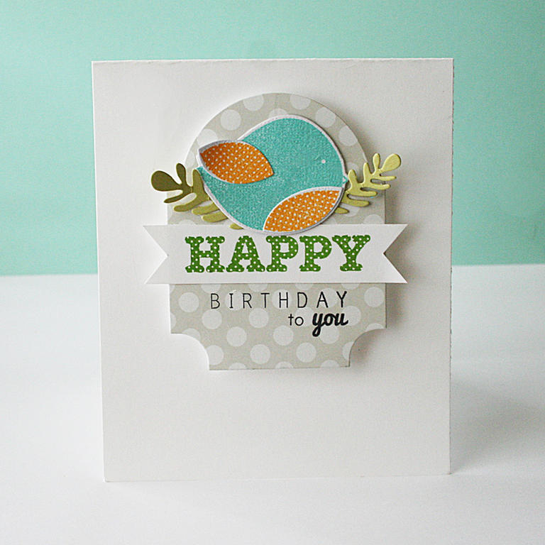 STAMPS: Polka Dot Parade #5<br />
INK: New Leaf, Hawaiian Shores, True Black, Summer Sunrise...