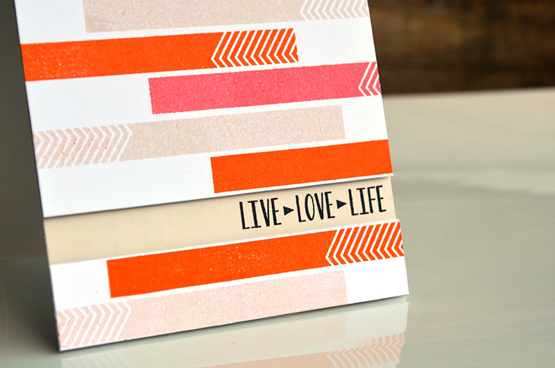 {Live Love Life} card <br />
<br />
Stamps - Live Love Life<br />
CS - White, Soft Stone<br...