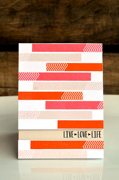 {Live Love Life} card <br />
<br />
Stamps - Live Love Life<br />
CS - White, Soft Stone<br...