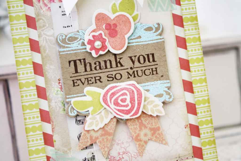 Papertrey Ink Supplies Used:<br />
Stamps:<br />
BIgger Blooms, Boutique Borders:  Thanks<br...