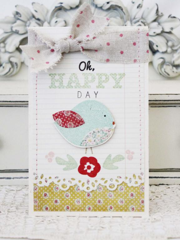 Papertrey Ink Supplies Used:<br />
Stamps:<br />
Polka Dot Parade #5 and Bigger Blooms<br />...