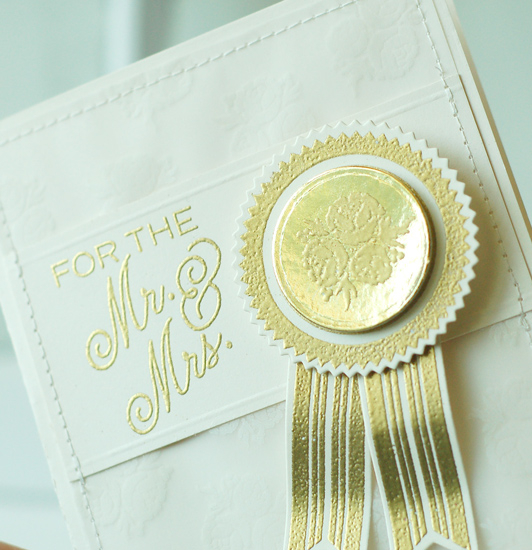 Stamps:  First Place, Simply Jane, Scrolling Script<br />
Ink:  Versamark, Staz On White<br />...