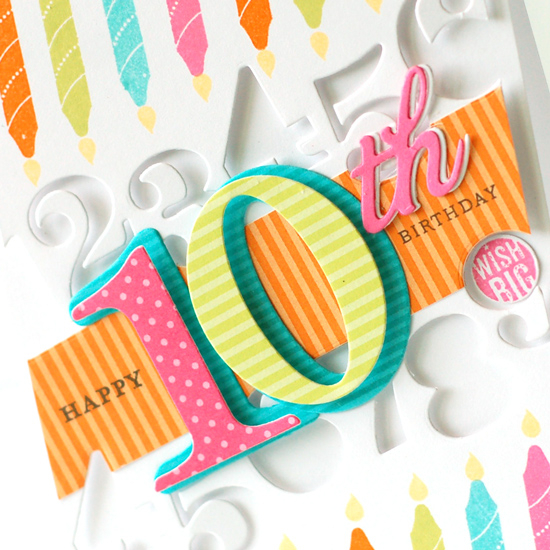 Stamps:  Inside &amp; Out: Birthday II, Bitty Background Blocks II, Wishes Come True<br />
Ink:...