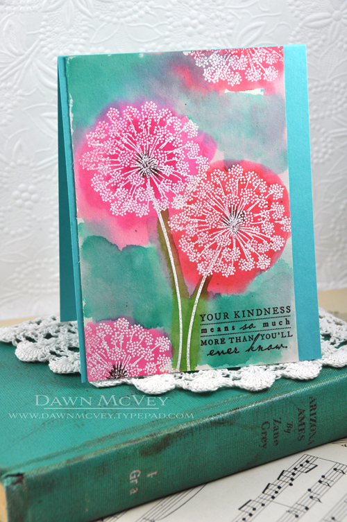 Paper: rustic cream, hawaiian shores<br />
Stamps: Meadow Greens<br />
Ink: smokey shadow,...