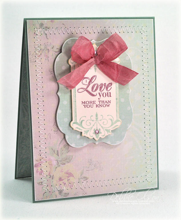 Stamps: Boutique Borders: Love<br />
Cardstock: Vintage Cream, Ocean Tides<br />
Ink: Autumn...
