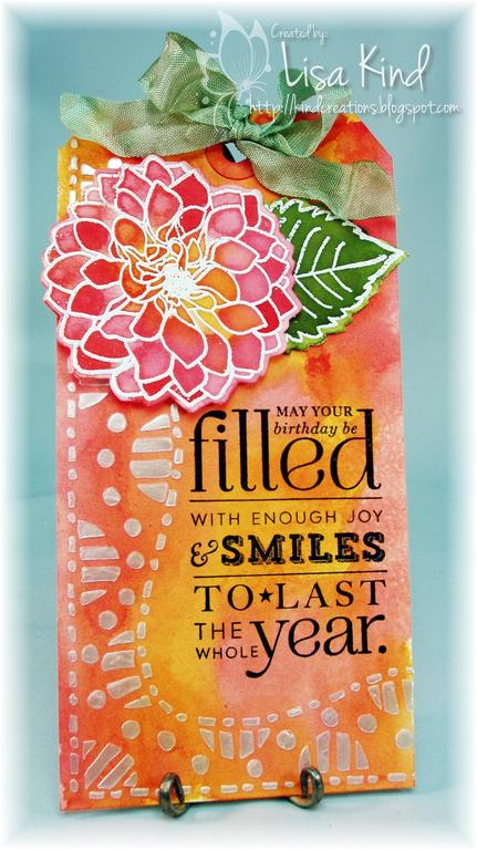 Delightful Dahlia mixed media