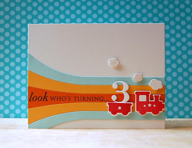 Cardstock: vintage cream, aqua mist, orange zest, summer sunrise<br />
Stamps: Little Hot Rod,...