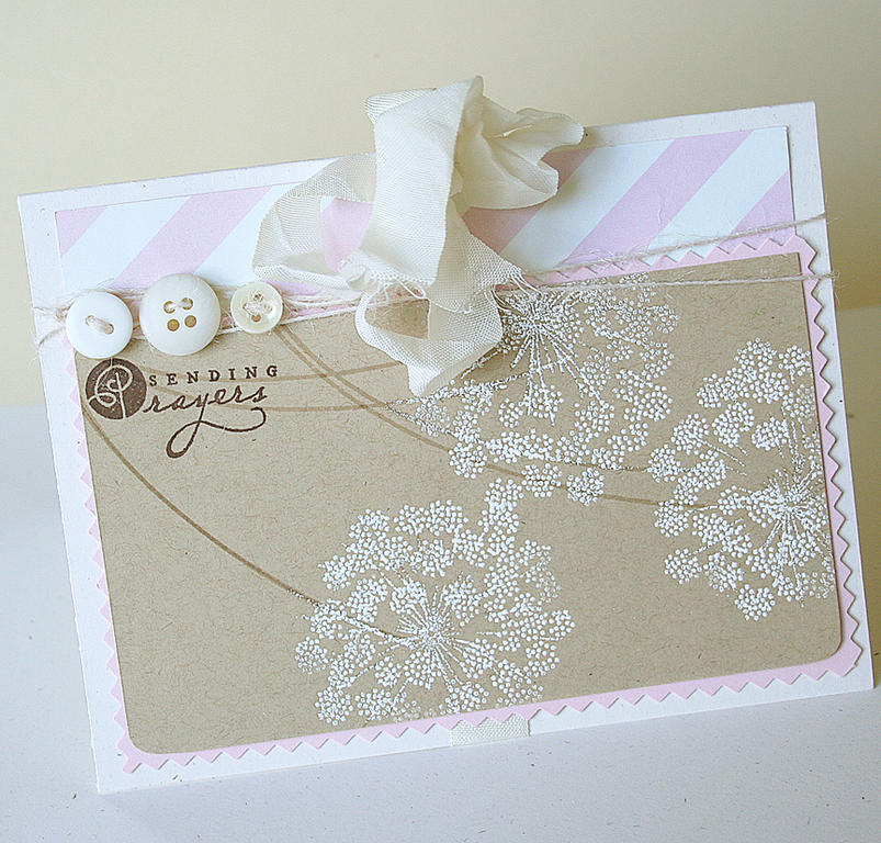 STAMPS: Meadow Greens<br />
INK: Fresh Snow, Classic Kraft, Dark Chocolate inks<br />
PAPER:...