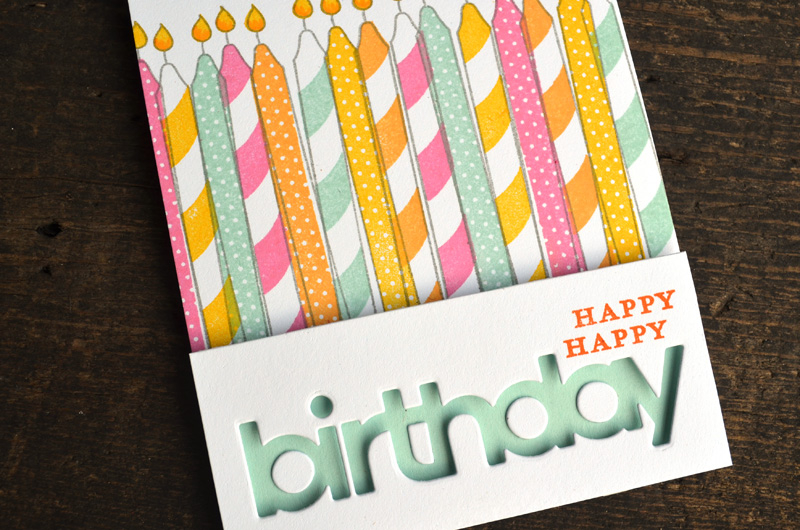 {Happy Happy Birthday} card<br />
<br />
Stamps - Wishes Come True, Inside &amp; Out: Birthday...