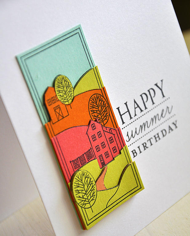 Happy Summer Birthday Card Detail