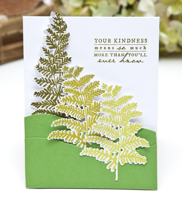 Supplies<br />
<br />
Stamps: Meadow Greens<br />
Ink: ripe avocado, limeade ice, simply...