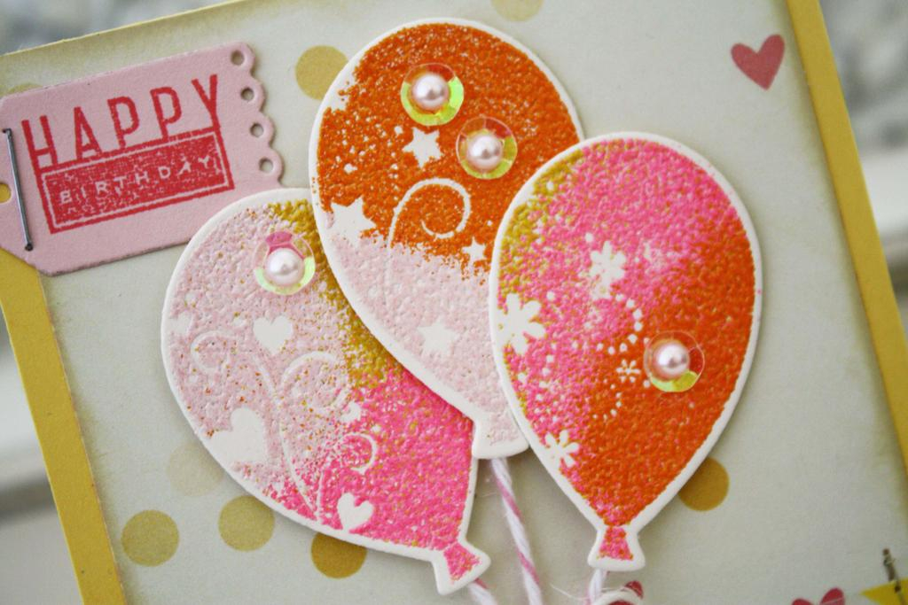 Papertrey Ink Supplies Used:<br />
Stamps:<br />
Balloon Bash, Inside &amp; Out:  Birthday II,...