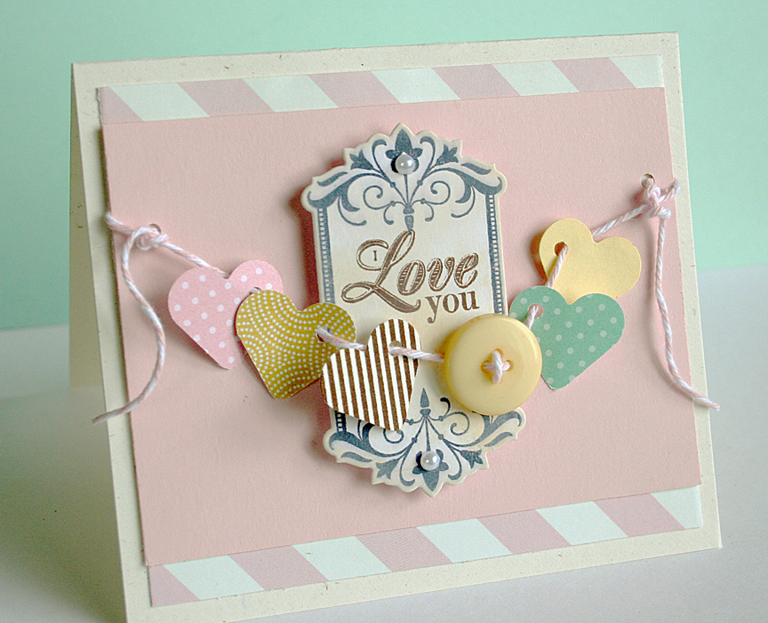 STAMPS: Boutique Borders: Love, Bitty Background Blocks II<br />
INK: True Black, Chocolate...