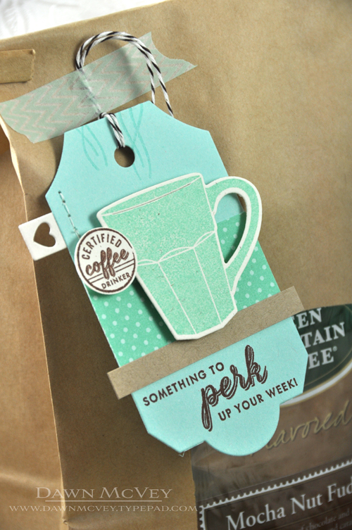 Paper: aqua mist, rustic cream, kraft, aqua mist pattern pack<br />
Stamps: Latte Love, Candy...