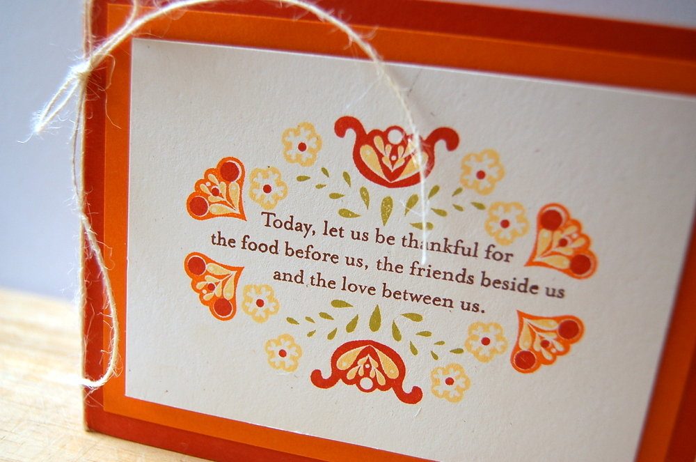 Cardstock: terracotta tile, orange zest, rustic cream<br />
Stamps: Basket of Blessings<br />...