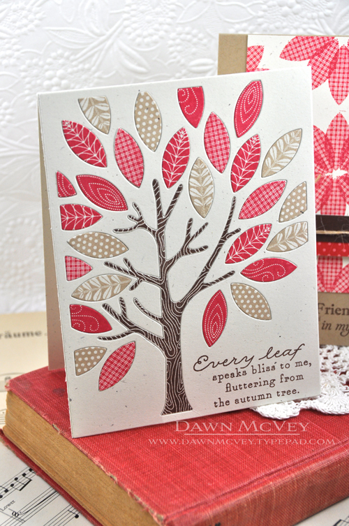 Paper: rustic cream<br />
Stamps: Mighty Oak<br />
Ink: pure poppy, kraft, dark chocolate<br...