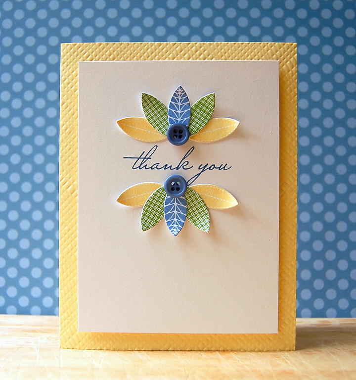 Cardstock: lemon tart, white<br />
Stamps: Mighty Oak, Inside &amp; Out Thank You<br />
Ink:...