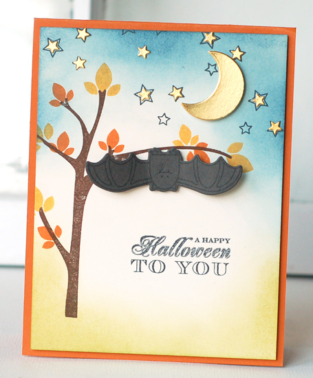 stamps:  Trick or Treat, Tremendous Treats: Halloween, Merry Little Christmas<br />
ink:  Dark...