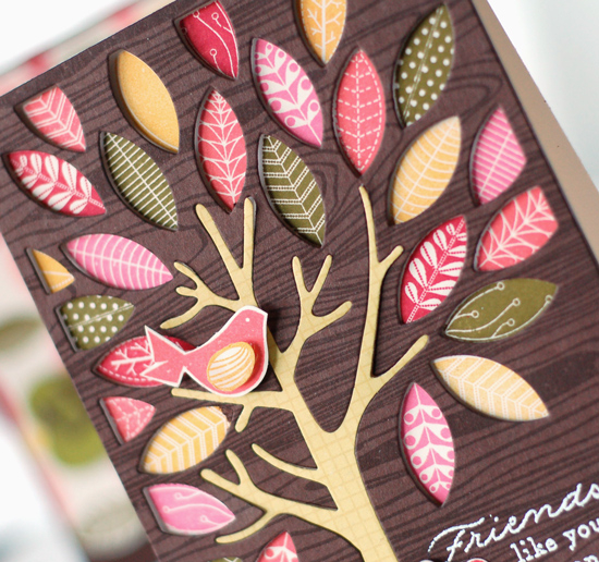 stamps: Mighty Oak, Christmas Friends, Mini Blooms, BB: Woodgrain<br />
ink:  Hibiscus Burst,...