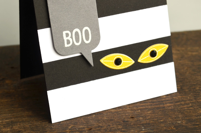 {Boo} card<br />
<br />
Stamps - Mighty Oak<br />
Die -  Bubble Talk, Mighty Oak cover...