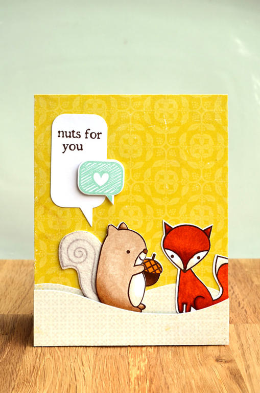 {Nuts About You} card <br />
<br />
Stamps - Nuts For You<br />
Die - Nuts For You, Bubble...