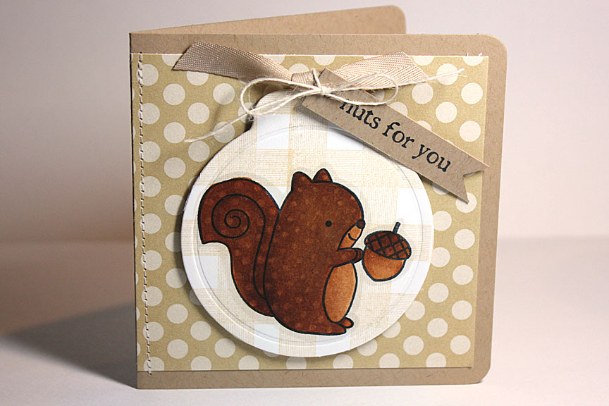 size: 4 1/4&quot; x 4 1/4&quot;<br />
<br />
stamps: Nuts For You, Autumn Pattern Pieces<br />...