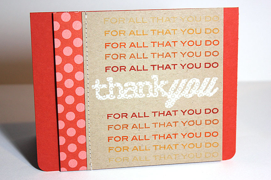 size: 5 1/2&quot; x 4 1/4&quot;<br />
<br />
stamp: Wonderful Words: Thank You<br />
<br />...