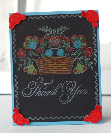 stamps: Basket of Blessings, Sew Simple Borders<br />
ink:  Vintage Cream, Terracotta Tile<br...