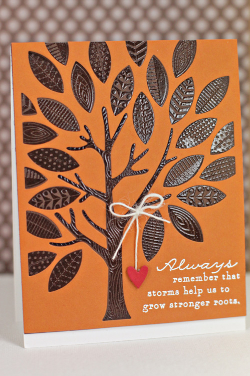 Stamps: Mighty Oak<br />
Cardstock: Canyon Clay, Dark Chocolate, Pure Poppy, Stamper's...